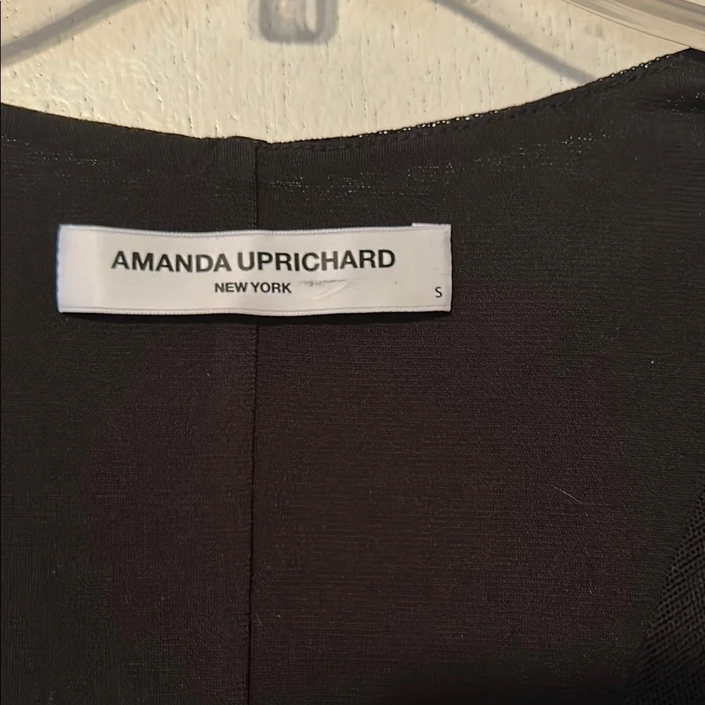 Amanda Uprichard Black Ruched Long Sleeve Dress - Picture 2 of 4